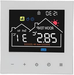 Intelligente Thermostaat - Slimme Regelaar - Comfort Regelen - Touchscreen Bediening - 86 x 86 mm - Wit — thumbnail 1