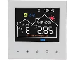 Intelligente Thermostaat - Slimme Regelaar - Comfort Regelen - Touchscreen Bediening - 86 x 86 mm - Wit