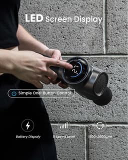 Massage Gun - Spierherstel Apparaat - Spierontspanning Bevorderen - Bluetooth App Connectie - 185 cm Hoog - Zwart — thumbnail 2