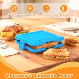 SnelShoppen - Magnetron Toastie Maker voor Croque-Monsieur, Siliconen Sandwichmaker, Vaatwasserbestendig, Draadloze Magnetron, Ideaal voor Kantoor, Ee — thumbnail 3