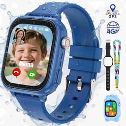 Vashoy T53-Kinderhorloge-Nieuwe smartwatches voor kinderen met GPS-videogesprek-SOS-Leermodus-App om te downloaden-Cadeaus voor kinderen van 5 tot 16 jaar - Blauw — thumbnail 1