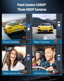Dashcam - Zwart - 4-camera systeem - 360° bewaking - Voor Auto's — thumbnail 2