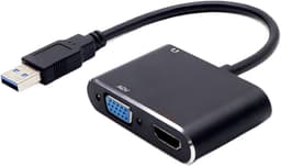 USB naar HD Adapter - Kabel Converter - Scherm Uitbreiden - Plug en Play - 1080P Full HD - Zwart — thumbnail 1