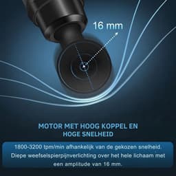 SP® Masage Gun - Percussie Massageapparaat voor Spieren - Massagepistool voor Schouders, Lichaam, Rug en Ontspanning - Zwart - 10cm x 10cm x 10cm — thumbnail 2