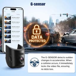 Dashcam voor auto - Zwart - Geschikt voor Audi 2019-2026 - 4K UHD Video met WiFi en Nachtzicht - Met G-sensor en OEM Installatie — thumbnail 4