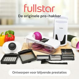 Elektrische groentesnijder - Wit - PRO 8-in-1 - Multifunctionele groentehakselaar en mandoline - Voor snelle en makkelijke meal prep — thumbnail 2