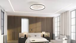 DESMIU Plafondventilator Met Verlichting 19 Inch - 6 Snelheden, Afstandsbediening En Dimbare RGB Verlichting - Voor Slaapkamer En Woonkamer - ABS - Wit — thumbnail 5