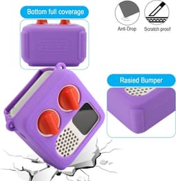 Siliconen Hoesje, Geschikt voor Yoto Mini (Editie 2024), Reistas met Verstelbare Schouderriem, Beschermhoes voor Yoto Mini-Speler, Paars — thumbnail 5