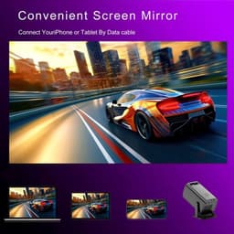 Mini-projector, geschikt voor draagbare buitenfilmprojectoren, slimme projector die compatibel is met smartphones/tv-sticks/laptops/USB/HDMI, voor binnen- en buitengebruik. — thumbnail 2