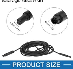SnelShoppen - Auto Backup Dash Camera Extension Kabel 4 Pins 3 Meter - Duurzaam PVC - Eenvoudige Installatie voor Achtercamera — thumbnail 2