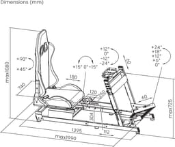 VDD Gaming On Sim Racing Cockpit met shifter houder – Black on Black - Aluminium — thumbnail 4