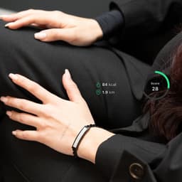 NOLATR Smart Bracelet LIORA – Slimme Sieraad met Hartslagmeter, Stappenteller & Slaaptracker – Zonder Abonnement - Zwart — thumbnail 2