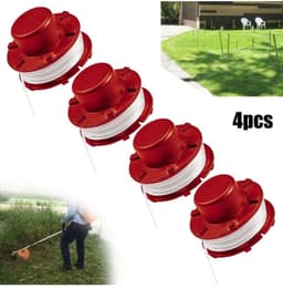 Grasmaaier Spoelen - Trimmer Spoelen - Tuin Onderhoud - Gereedschapsloze Vervanging - 4 Stuks - Zwart — thumbnail 2