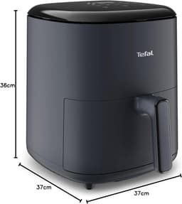 Heteluchtfriteuse - Airfryer - Gezond Bakken - 10 Programma's - 5 Liter - Grijs — thumbnail 2