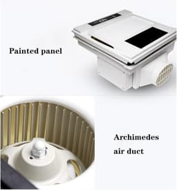 Geïntegreerde Plafondventilator - Ventilatie Verlichting Combo - Frisse Lucht Creëren - 3-in-1 Combinatie - 30x30x14cm - Goud — thumbnail 5