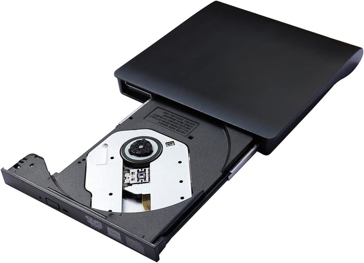 Externe DVD Brander - CD Lezer - Bestanden Archiveren - USB 3.0 Snelheid - Ultra-dun - Zwart — afbeelding 1