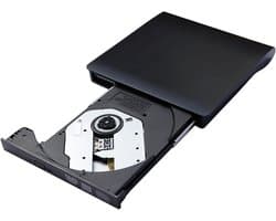 Externe DVD Brander - CD Lezer - Bestanden Archiveren - USB 3.0 Snelheid - Ultra-dun - Zwart