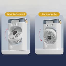 Persoonlijke Airco - Mini Ventilator - Bureau Koeling - Met Sfeerlampje - Compact Formaat - Wit — thumbnail 2
