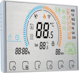 Slimme Thermostaat - Verwarmingsthermostaat WiFi - Comfortabel Wonen - Programmeerbaar met 6 Periodes - 05°C Nauwkeurigheid - Grijs — thumbnail 1