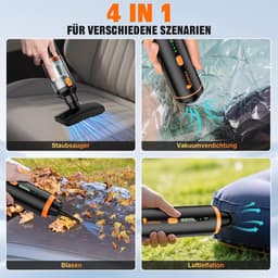 Handstofzuiger Draadloos 30000Pa – 4-in-1 Autostofzuiger – HEPA Filter – 40 Min Batterijduur — thumbnail 4