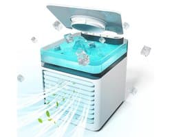 Mini Airco - Persoonlijke Koeler - Bureau Verkoeling - 7 Kleuren Verlichting - Draagbaar - Wit