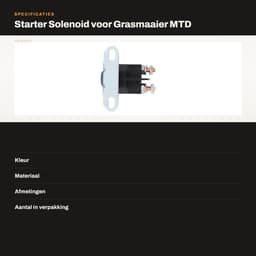 Dailygoods- Startrelais Aluminium - Starter Solenoid - 12V - Geschikt voor MTD - Vervangt OEM 725 04439B - Duurzaam en betrouwbaar - Startsolenoïde — thumbnail 4