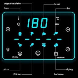 Airfryer Oven - Heteluchtfriteuse - Gezond Koken - Visueel Kookvenster - 6L Capaciteit - Zilver — thumbnail 4