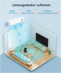 Desktop Air Circulator Fan, 3-Speed Stille Tafelventilator, 100° Verticaal en 80° Horizontaal Oscillerend, 24dB Laag Geluidsniveau, Draagbare Ventilator voor Binnen en Buiten. — thumbnail 2
