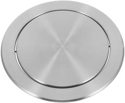 Dailygoods- Klapdeksel Inbouwdesign - Afvalemmer - Roestvrij Staal - Compact - Geschikt voor Thuis/Kantoor - Afmetingen 16,5 x 16,5 x 3,3 cm - Afvalbakdeksel — thumbnail 1