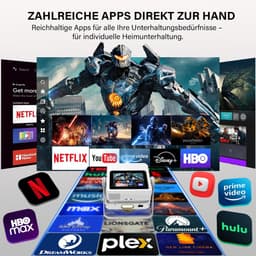 SnelShoppen - Smart Beamer 4K Ondersteund, Full HD 1080P Projector met Touchscreen, Dual Display Thuisbioscoop Beamer, 1200 ANSI, Autofocus, WiFi 6 Bl — thumbnail 2