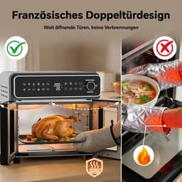 XXL Airfryer - Dubbele Kamer Oven - Veelzijdig Koken - Variabele Flex-Zone - 23 Liters - Gemengde kleuren — thumbnail 3