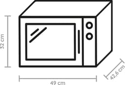 SnelShoppen - Magnetron Bauknecht MW 427 SL - 20L Capaciteit, RVS, 800W, Combifunctie, Makkelijk in Gebruik Voor Keuken, Koken en Verwarmen — thumbnail 5