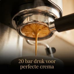 Espressomachine Excalsa Pistonmachine 20 Bar - Espressomachine met Melkopschuimer - Warmhoudplaat - Temperatuurmeter - 1,8L Watertank - RVS — thumbnail 3