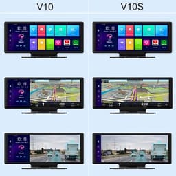 Dashcam voor Auto - 10.26” Dashcam ADAS GPS Navigatie - Android 8.1 - Remote Monitor & Rijassistentie - 2G With 10m RCC - Zwart — thumbnail 1