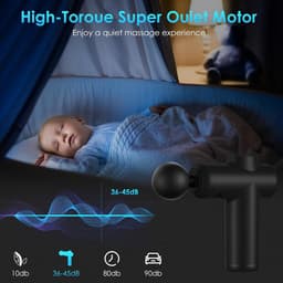 SnelShoppen - Spiermassagepistool met 99 Snelheden, 8 Massagekoppen, LCD-Touchscreen, 29900 omw/min, Draagbaar Design, Stil en Ergonomisch, Perfect vo — thumbnail 4