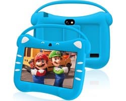 SnelShoppen - Kids Tablet 7 Inch Android voor Kinderen met WiFi Bluetooth Ouderlijk Toezicht en Dubbele Camera - 32GB ROM - Kindertablet voor 3-14 Jaa