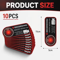 SnelShoppen - 10x Waarschuwingsstickers Dashcam voor Auto, Veiligheid, Camera Registratie, Statistische Stickers, Videobewaking, Ramen Stickers voor V — thumbnail 5