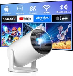 Mini Beamer - Compacte Projector - Ondersteunt 8K - Android 14.0 - Voor Thuis en Buiten — thumbnail 1