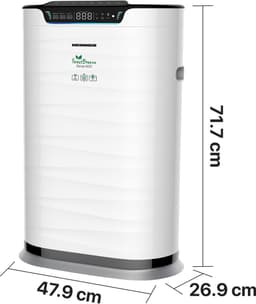 Heinner Luchtreiniger – 75 W – CADR 600 m³/u – Geschikt voor 42–72 m² – WiFi – HEPA H11-filter – PM2.5 Sensor & Display – Ionisator – 12 Uurs Timer – 5 Snelheden – Wit — thumbnail 2