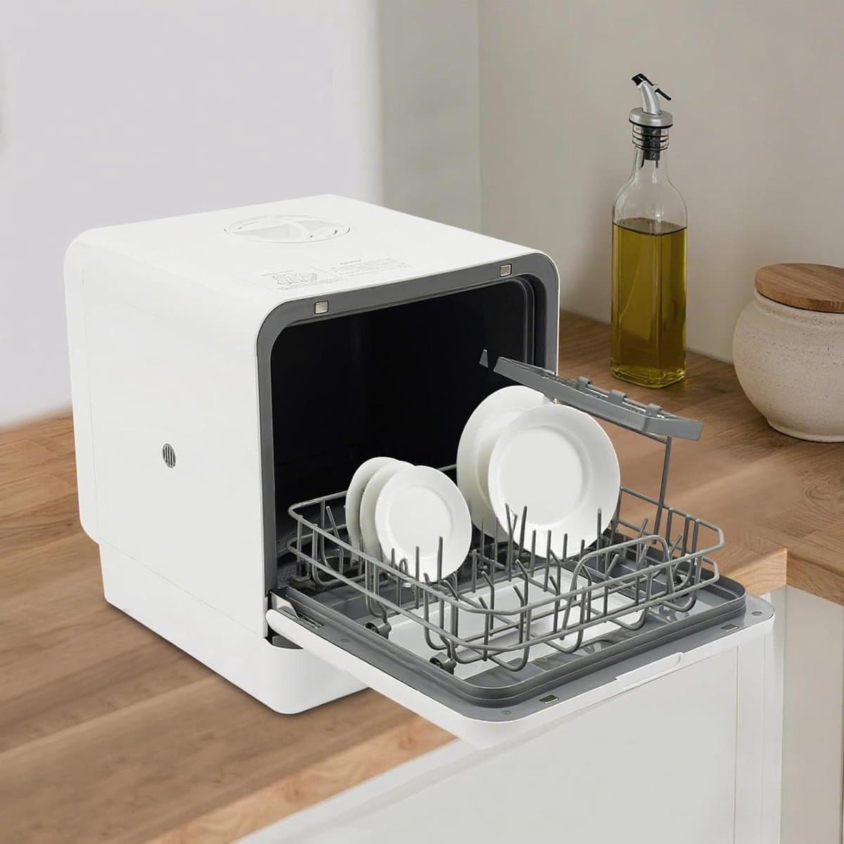 Mini Vaatwasser - Compacte Afwasser - Keuken Gemak - Zonder Wateraansluiting - 6 Liter Tank - Wit — afbeelding 1