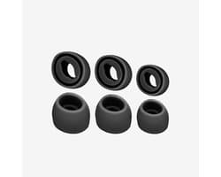 Oordopjes geschikt voor Samsung Galaxy Buds Pro - Siliconen oordopjes - Ear tips - In-ear dopjes - Vervangende dopjes - 3 maten: S/M/L - Zwart - 1 set van 6 stuks - Jonyx