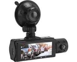 SnelShoppen - Car DVR Camera Voor- en Achter 1080P Nachtzicht, Triple Dashcam met 24U Parkeerstand, G-Sensor Bewegingsdetectie, Breedhoek Autorij Reco