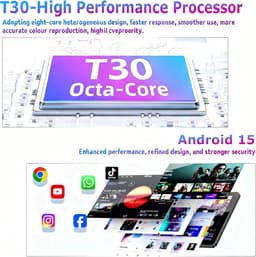 SnelShoppen - 10 Inch Android 15 Tablet met 18GB RAM, 128GB ROM, Octa-Core, WiFi 5, 6000mAh, Dual Camera, Geheugen uitbreidbaar tot 1TB, Perfect voor — thumbnail 3