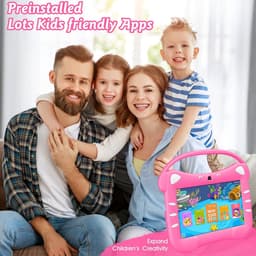 SnelShoppen - Kids Tablet 7 Inch Android voor Kinderen met WiFi, Bluetooth, Ouderlijk Toezicht, Dubbele Camera, 32GB ROM, Voor Kinderen van 3-14 Jaar — thumbnail 3