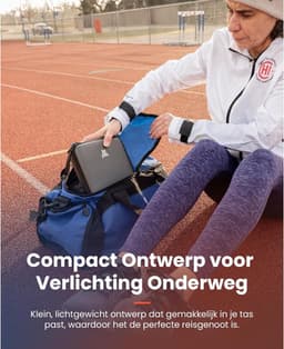 SnelShoppen - Mini massagepistool voor diepe weefselmassage met warmte en kou, ultralicht percussie spiermassageapparaat met draagtas voor spierontspa — thumbnail 4