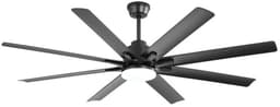 FloraGrace Ventilator – 168 cm Met Dimbare Ledverlichting En Afstandsbediening – ABS En Staal – Zwart – Plafondventilator Voor Grote Ruimtes — thumbnail 3