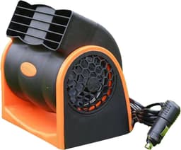 Mini Ventilator Auto - Auto Koeler Vrachtwagen - Comfortabel Rijden - Sterke Wind Twee Snelheden - 19x16x14 cm - Zwart — thumbnail 5