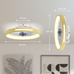 TEKROA® Plafondventilator met LED Verlichting 40W - Stille DC Motor - Afstandsbediening - Zomer & Winterstand - Hout — thumbnail 3