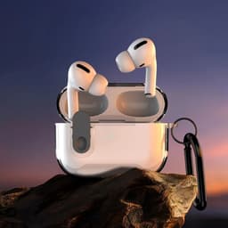 Dux Ducis PECL Hoesje Geschikt voor AirPods 4 met Aluminum Haak Transparant — thumbnail 2