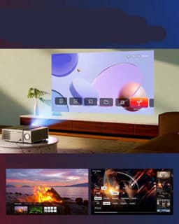 Beamer - Projector - Mini Projector - Full HD 1080P - 5G WiFi LED - 4K Video - 30W Speaker – Home Theater Bluetooth Projector — thumbnail 4